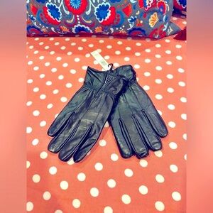 TAHARI men’s black soft leather gloves; size L-XL; NWT